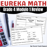 Engage NY {Eureka} Math Grade 4 Module 1 Review Packet Bac