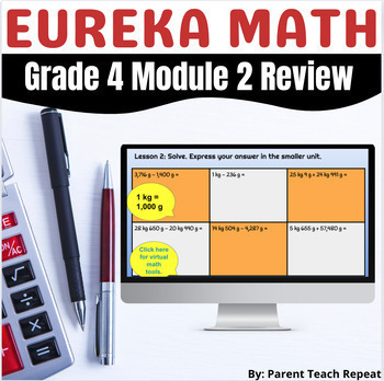 Preview of Engage NY {Eureka} Math Grade 4 Module 2 Digital Review Exit Tickets Module Test