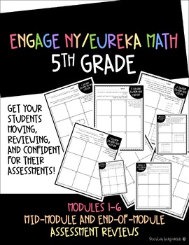Preview of Engage NY/Eureka Math - Grade 5 - Assessment Review Bundle - Modules 1-6