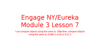 Preview of Engage NY/Eureka Math Module 3 Lesson 7