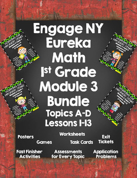 Preview of Engage NY {Eureka} Math Module 3 Lessons 1-13 1st Grade Bundled!