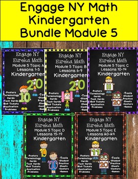 Preview of Engage NY {Eureka Math} Module 5 Topics A-E  Bundle Kindergarten
