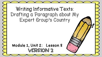 Preview of Engage NY Expeditionary Learning Module 1: Unit 2 Lesson 8 2nd Edition PPT