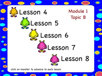 Preview of Engage NY First Grade Module 1 Topic B (Lessons 4-8)