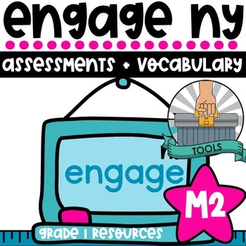 Preview of Assessment and Vocabulary: Engage NY Math Grade 1 Module 2 Bundle