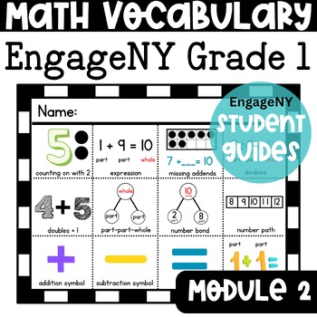 Preview of Engage NY Math: Grade 1 Module 2 Vocabulary Student Reference Guides