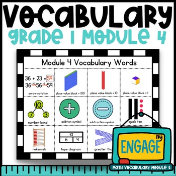 Preview of Engage NY Math: Grade 1 Module 4 Vocabulary Student Reference Guides