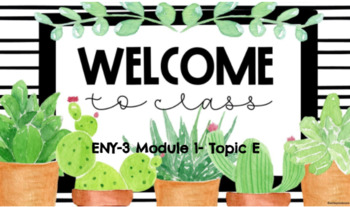 Preview of Engage NY Grade 3- Module 1 Topic E