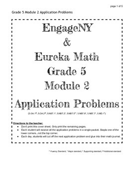 Preview of EngageNY Grade 5 Module 2 Application Problems