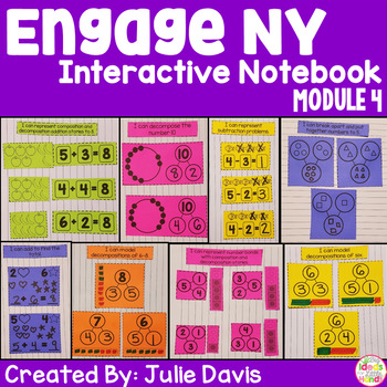 Preview of Engage NY Kindergarten Math Module 4 Interactive Notebook