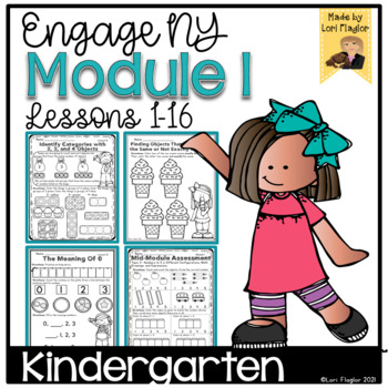 Preview of Engage NY Kindergarten Module 1 Lessons 1-16 Printable and Digital Resource