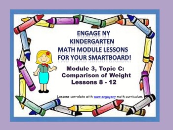 Preview of Engage NY Kindergarten Module 3, Topic C (Lessons 8-12) for your SmartBoard