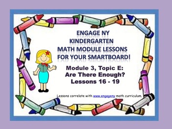Preview of Engage NY Kindergarten Module 3, Topic E (Lessons 16-19) for your SmartBoard
