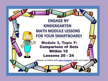 Preview of Engage NY Kindergarten Module 3, Topic F (Lessons 20 - 24) for your SmarBoard