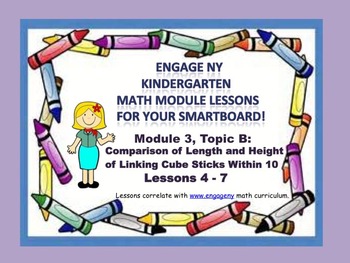 Preview of Engage NY Kindergarten Module 3, Topic B ( Lessons 4-7) for your SmartBoard