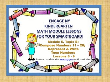 Preview of Engage NY Kindergarten Module 5, Topic B (lessons 6 - 9) for your SmartBoard!