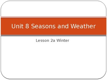 Preview of Engage NY LA Kindergarten Unit 8 Lesson 2A Winter