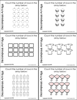 decomposing arrays task cards supplement engage ny 2nd grade module 6