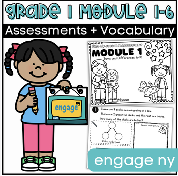 Preview of Engage NY Math: Grade 1 Assessments and Vocabulary MEGA Bundle