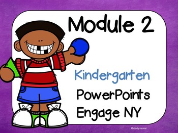 Preview of Engage NY Math,  Kindergarten, Module 2, 10 days of  PowerPoints