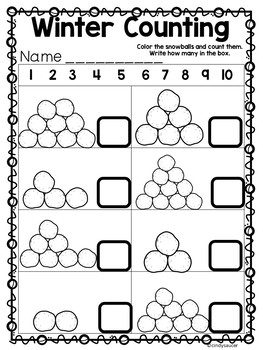 Engage NY Math, Kindergarten, Module 4, Printables for Fall or Winter ...