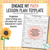 Engage New York Math Lesson Plan Template - EDITABLE