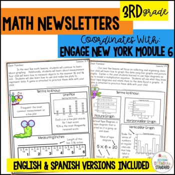 Preview of Engage NY Math Newsletters & Games 3rd Grade Module 6