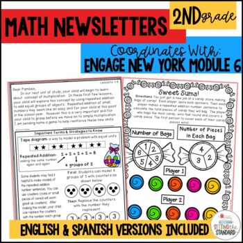 Preview of Engage NY Math Newsletters | Vocabulary | 2nd Grade Module 6