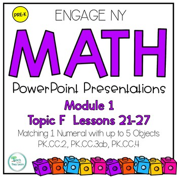 Preview of Engage NY Math PowerPoint PreK Module 1 Topic F Lessons 21-27