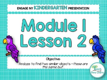 Preview of Engage NY Math PowerPoint Presentations Kindergarten Module 1 Lesson 2