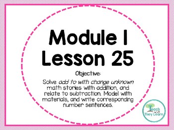 Preview of Engage NY Math PowerPoint Presentation 1st Grade Module 1 Lesson 25