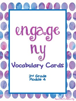 Preview of Engage NY/Eureka Math Second Grade Module 4 Vocabulary Cards