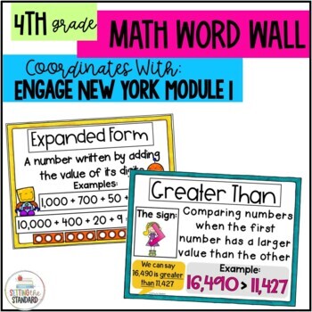Preview of Engage NY Math Word Wall 4th Grade Module 1