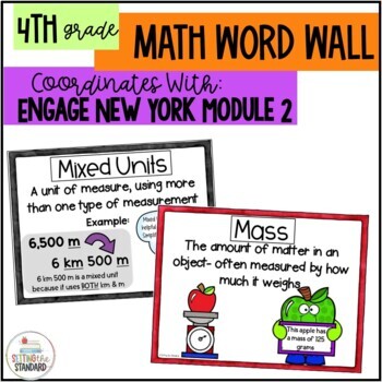 Preview of Engage NY Math Word Wall 4th Grade Module 2