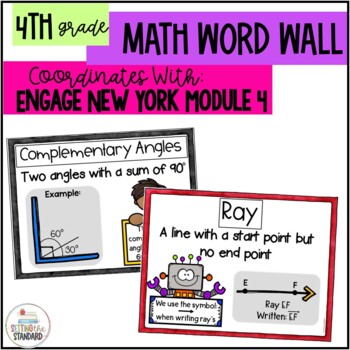 Preview of Engage NY Math Word Wall 4th Grade Module 4