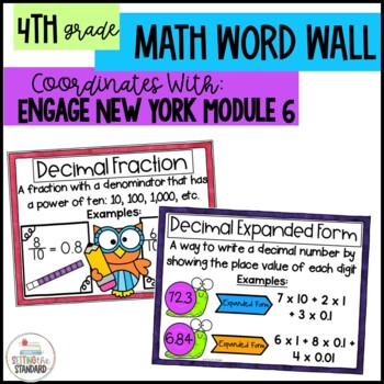 Preview of Engage NY Math Word Wall 4th Grade Module 6