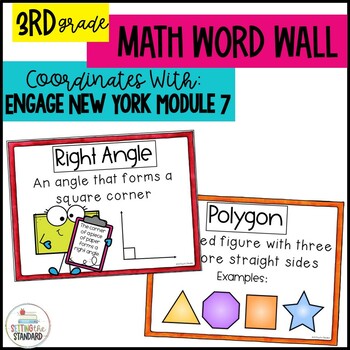Preview of Engage NY Math Vocabulary Posters Grade 3 Module 7