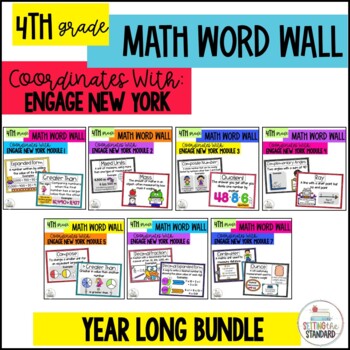 Preview of Engage NY Math Word Wall |  Vocabulary 4th Grade BUNDLE