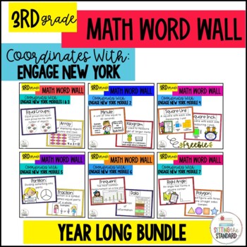 Preview of Engage NY Math Vocabulary Posters 3rd Grade BUNDLE