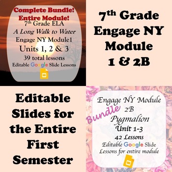 Preview of Engage NY Module 1 & 2B [Full Semester of Lessons] Google Slides