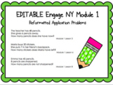 EDITABLE Engage NY Module 1 Reformatted Application Problems