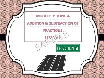 Preview of Engage NY Module 3 Topics A-D (Lessons 1-16) Add/subtract fractions