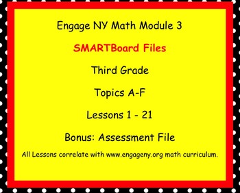 Preview of Engage NY SMARTboard Third Grade Math Module 3 Lessons 1-21