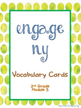 Preview of Engage NY/Eureka Math Second Grade Module 3 Vocabulary Cards