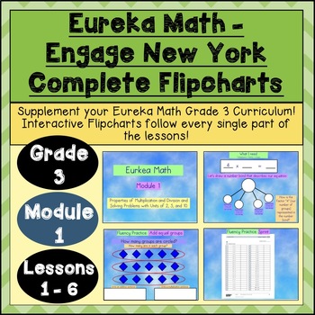 Preview of Engage New York - 3rd Grade Module 1-Lesson 1-6: Flipchart + Powerpoint