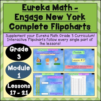 Preview of Engage New York-3rd Grade Module 1-Lesson 17 - 21:Flipchart + Powerpoint