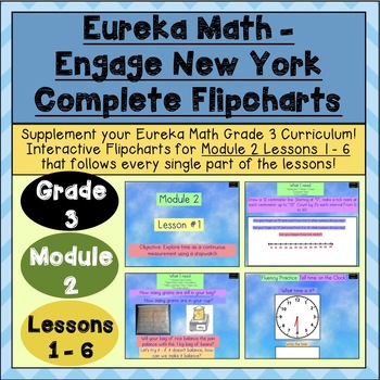 Preview of Engage New York-3rd Grade Module 2- Lesson 1-6: Flipchart+Powerpoint