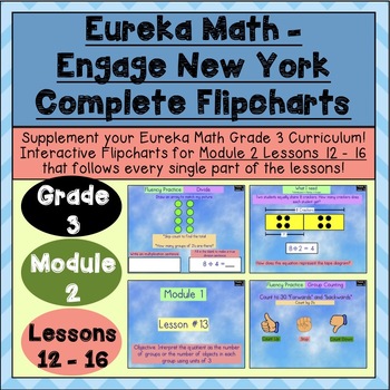 Preview of Engage New York-3rd Grade Module 2-Lesson 12-16:Flipchart+Powerpoint