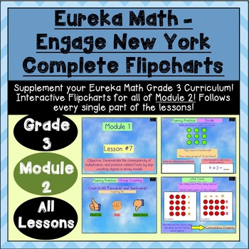 Preview of Engage New York-3rd Grade Module 2:Lessons 1-21 Flipchart+Powerpoint
