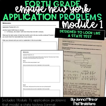 Preview of Engage New York 4th Module 1 Grade Application Problems- State Testing Formats